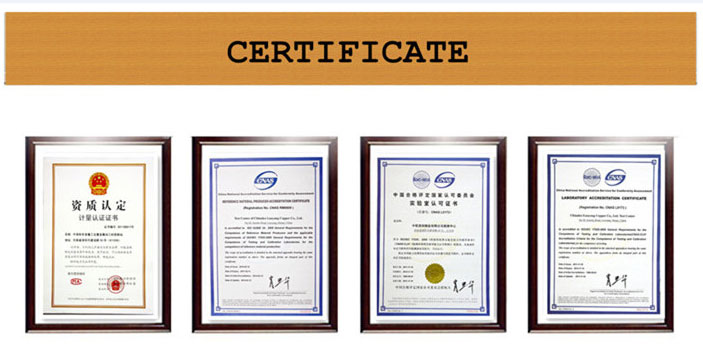 एच 62 ब्रास पट्टी रोल certificate